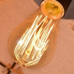 Retro handgemaakte henneptouw countryard kroonluchterlamp in industriële landelijke stijl