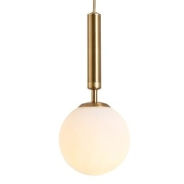 Moderne, eigentijdse hanglamp met glazen kap