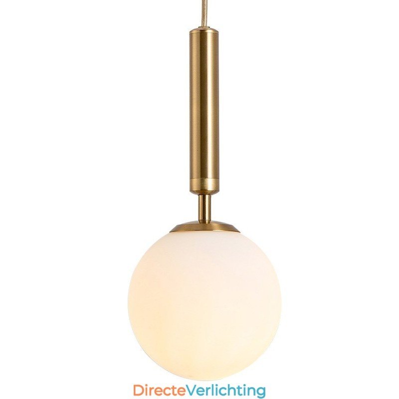 Moderne, eigentijdse hanglamp met glazen kap
