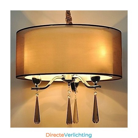 Eenvoudige smeedijzeren kristallen kroonluchter met 6 lampen Eenvoudige smeedijzeren kristallen kroonluchter met 6 lampen