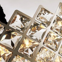 Twee lagen luxe postmoderne zwarte en gouden ronde K9-kristallen hanglamp