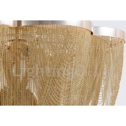 Kwastjes kroonluchter design hanglamp zilver goud kleur