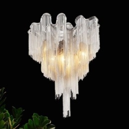 Kwastjes kroonluchter design plafondlamp zilver goud kleur