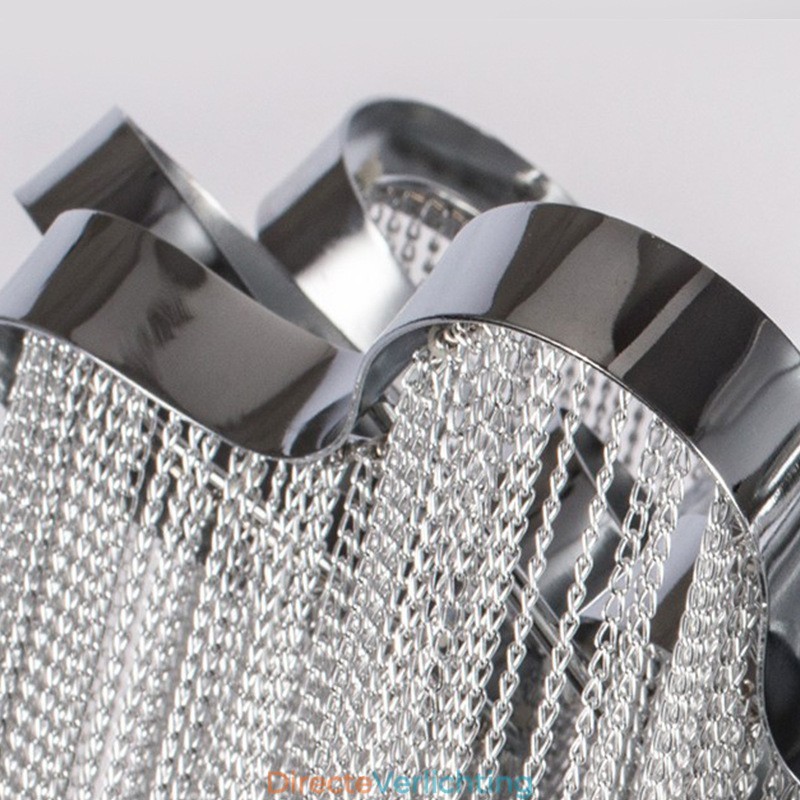 Kwastjes kroonluchter design plafondlamp zilver goud kleur