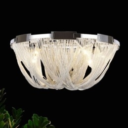 Kwastjes kroonluchter design plafondlamp zilver goud kleur