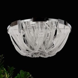 Kwastjes kroonluchter design plafondlamp zilver goud kleur