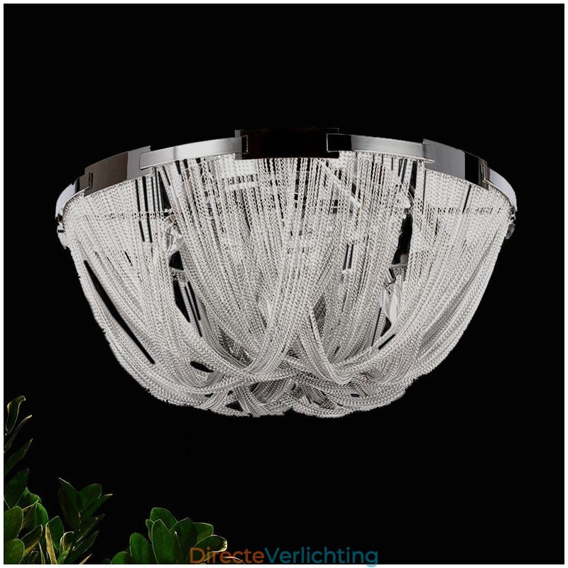 Kwastjes kroonluchter design plafondlamp zilver goud kleur