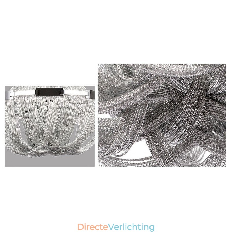 Kwastjes kroonluchter design hanglamp zilver goud kleur