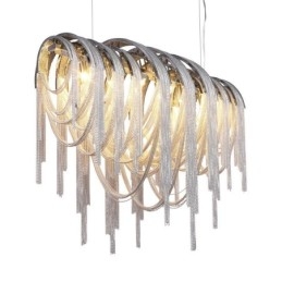Kwastjes kroonluchter design hanglamp zilver goud kleur