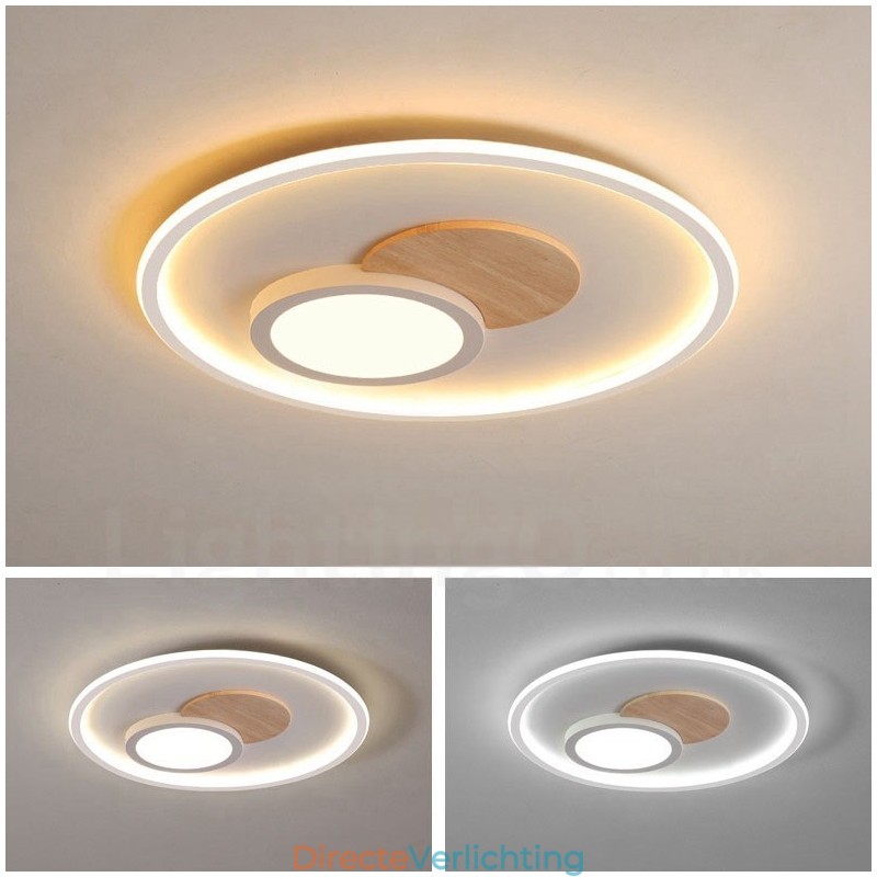 Dimbare moderne, eigentijdse, Scandinavische stijl plafondlampen met afstandsbediening, kunnen ook als wandlamp worden gebruikt