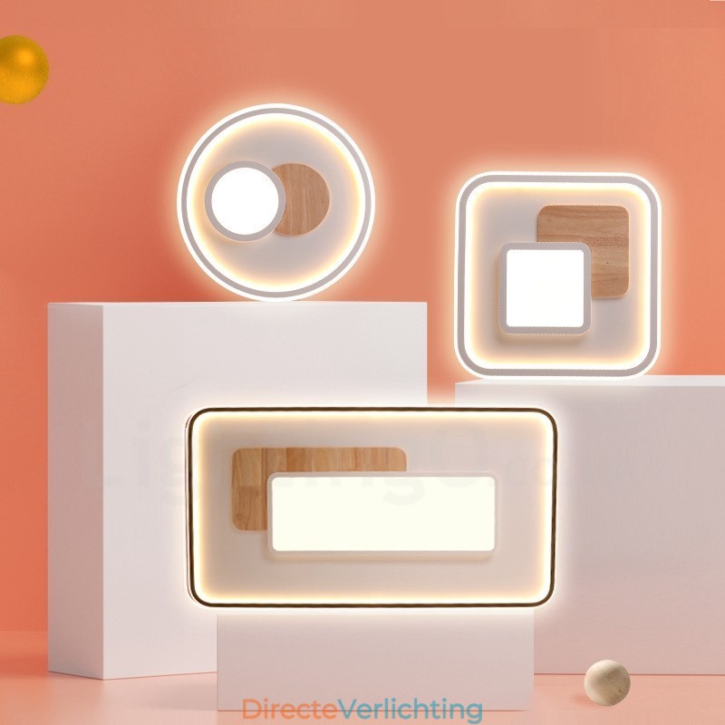 Dimbare moderne, eigentijdse, Scandinavische stijl plafondlampen met afstandsbediening, kunnen ook als wandlamp worden gebruikt