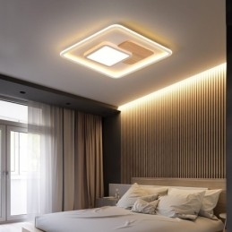 Dimbare moderne eigentijdse Scandinavische stijl vierkante plafondlampen met afstandsbediening, kunnen ook als wandlamp worden gebruikt