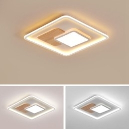 Dimbare moderne eigentijdse Scandinavische stijl vierkante plafondlampen met afstandsbediening, kunnen ook als wandlamp worden gebruikt
