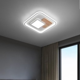 Dimbare moderne eigentijdse Scandinavische stijl vierkante plafondlampen met afstandsbediening, kunnen ook als wandlamp worden gebruikt