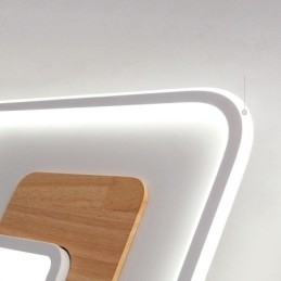 Dimbare moderne eigentijdse Scandinavische stijl vierkante plafondlampen met afstandsbediening, kunnen ook als wandlamp worden gebruikt