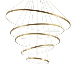Grote 4 ringen 5 ringen zwart wit goud hanglamp modern design