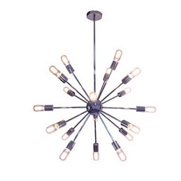 Kroonluchter Modern Globe Living Hanglamp Eetkamer Winkel Winkel Nacht Metaal Chroom