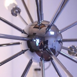 Kroonluchter Modern Globe Living Hanglamp Eetkamer Winkel Winkel Nacht Metaal Chroom