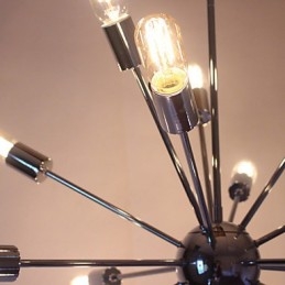 Kroonluchter Modern Globe Living Hanglamp Eetkamer Winkel Winkel Nacht Metaal Chroom