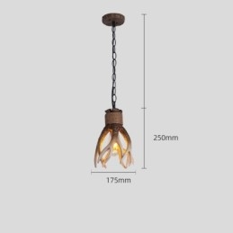 Eén licht rustieke artistieke retro gewei antieke hanglamp