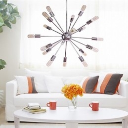 Kroonluchter Modern Globe Living Hanglamp Eetkamer Winkel Winkel Nacht Metaal Chroom