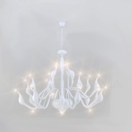 24 lampen moderne zwaan kroonluchter licht G4 witte plating