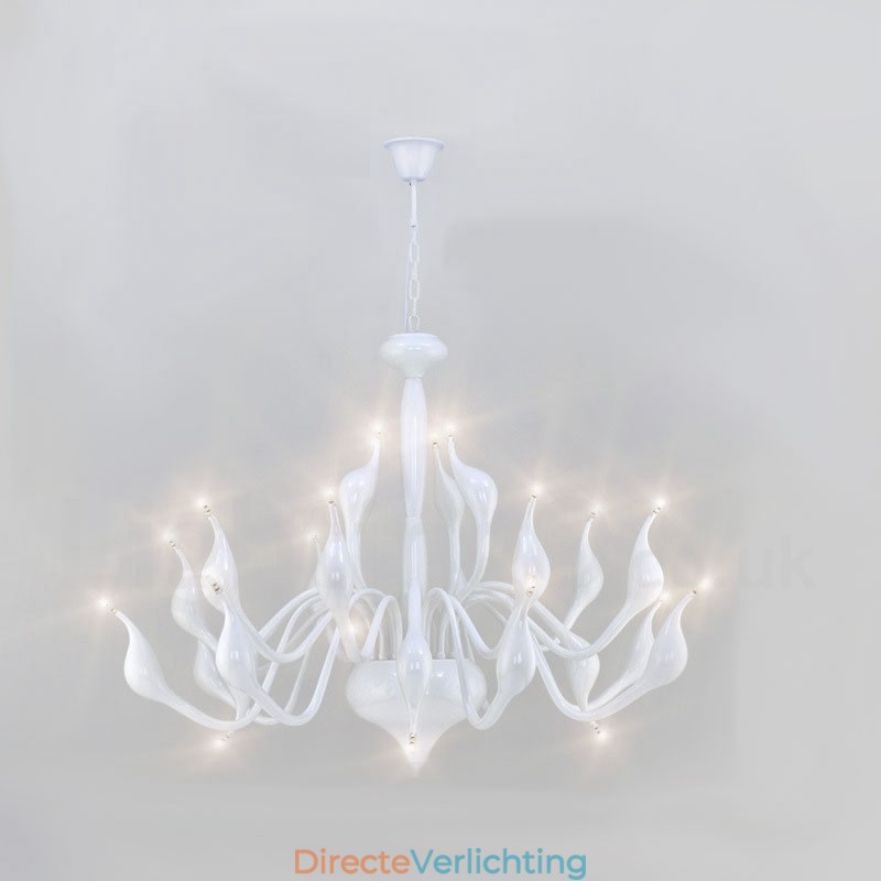 24 lampen moderne zwaan kroonluchter licht G4 witte plating