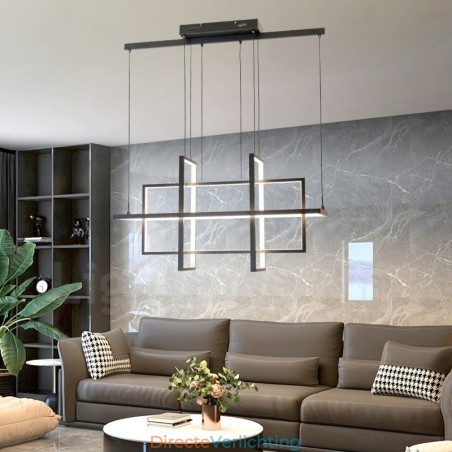 Dimbare hanglamp modern design vier rechthoeken Dimbare hanglamp modern design vier rechthoeken