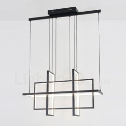 Dimbare hanglamp modern design vier rechthoeken