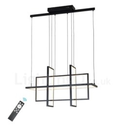 Dimbare hanglamp modern design vier rechthoeken