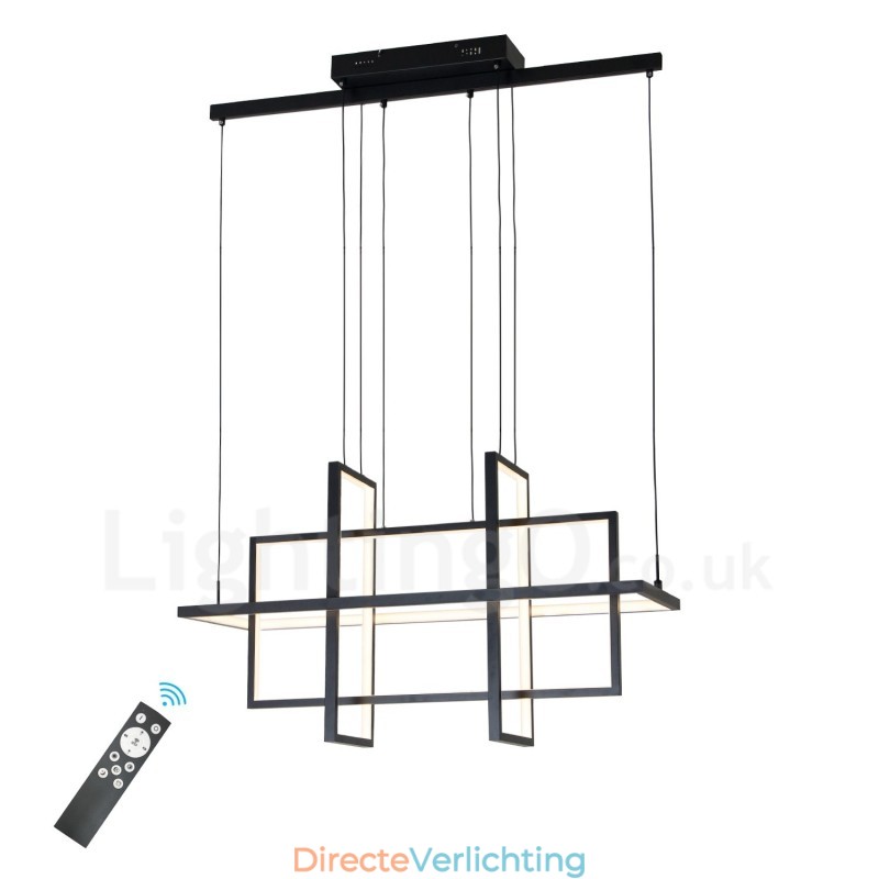 Dimbare hanglamp modern design vier rechthoeken