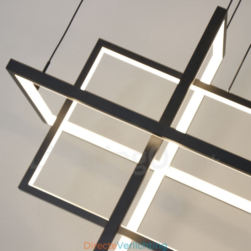 Dimbare hanglamp modern design vier rechthoeken