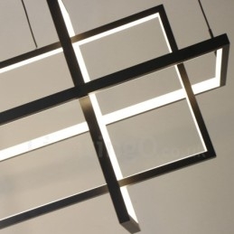 Dimbare hanglamp modern design vier rechthoeken