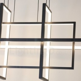 Dimbare hanglamp modern design vier rechthoeken