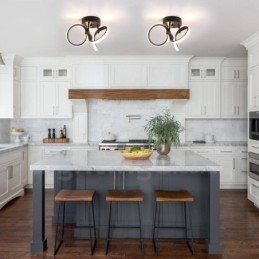 Triac-schakelaar dimbaar zwart moderne eigentijdse Scandinavische stijl ronde plafondlamp