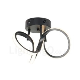 Triac-schakelaar dimbaar zwart moderne eigentijdse Scandinavische stijl ronde plafondlamp