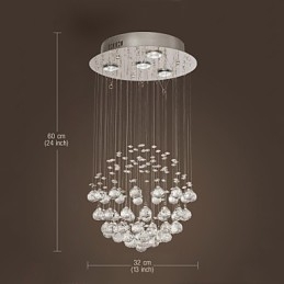 Kroonluchter Luxe Modern Kristal 4 Lichten