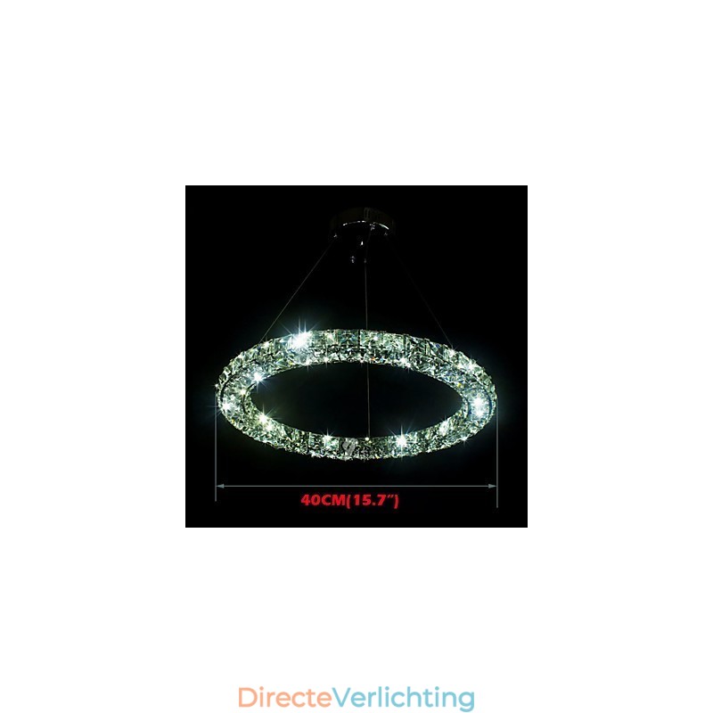 Kristallen hanglamp moderne enkele D40CM drie zijden K9 kristal plafondlampen voor binnen