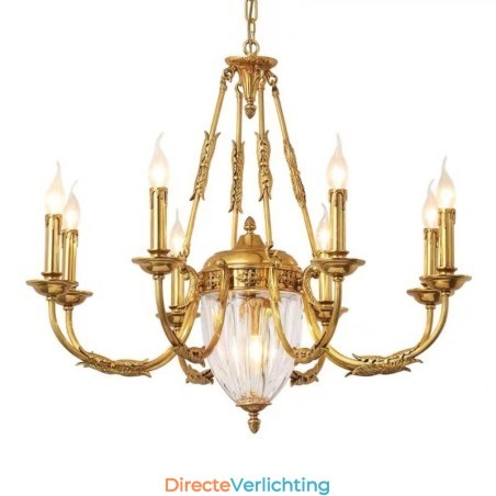 Luxe Franse volledig koperen kristallen kroonluchterlamp Eetkamerarmatuur Kroonluchter Luxe Franse volledig koperen kristallen kroonluchterlamp Eetkamerarmatuur Kroonluchter