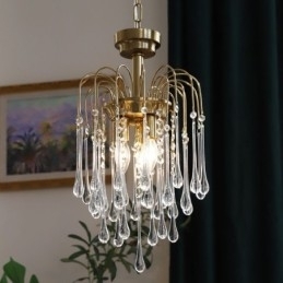 Waterdruppel glazen kroonluchter armatuur