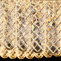 Vierkante kristallen hanglamp 1 2 ringen K9 kristal binnen plafondarmatuur