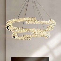 Ronde kristallen hanglamp Luxe K9 kristal binnen plafondarmatuur