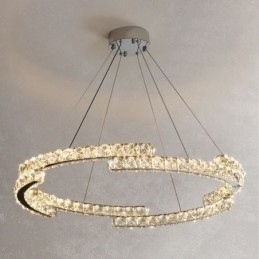 Ronde kristallen hanglamp Luxe K9 kristal binnen plafondarmatuur