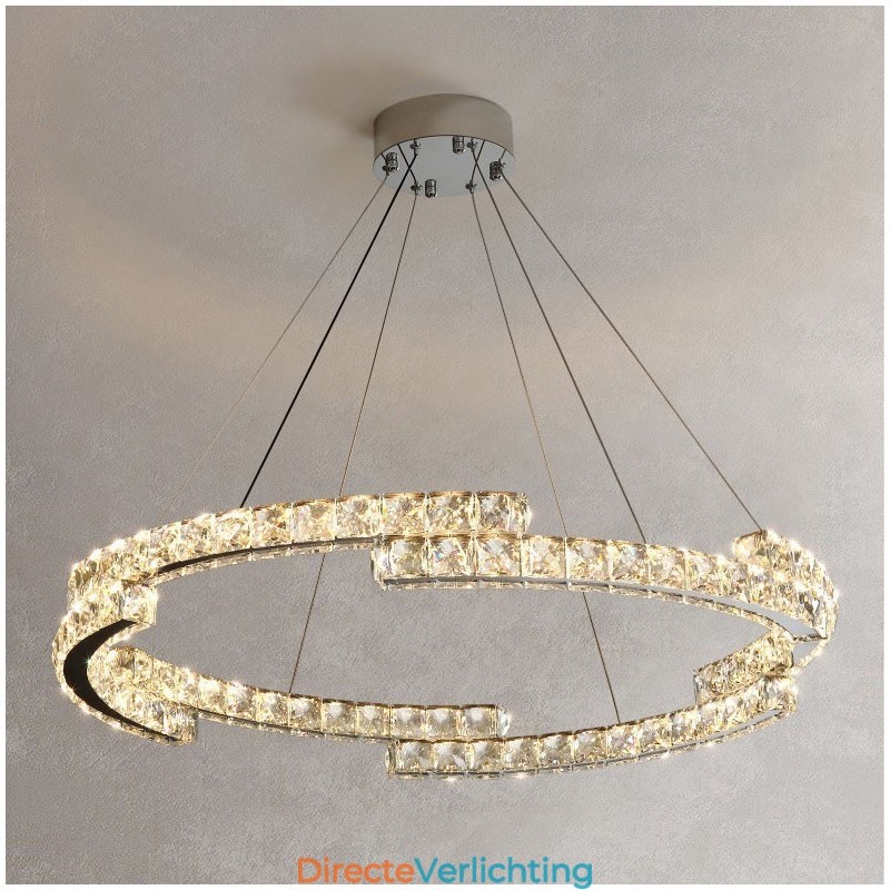 Ronde kristallen hanglamp Luxe K9 kristal binnen plafondarmatuur