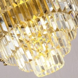 Grote luxe koperen kristallen kroonluchter voor 12+8+4 lampenhouders