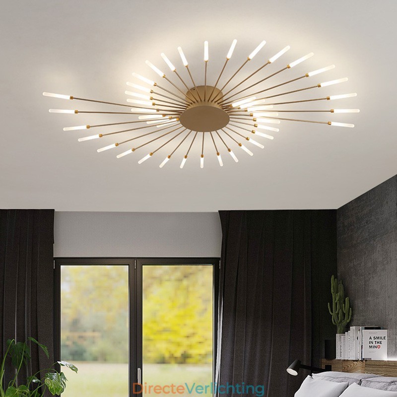 Moderne plafondlamp met inbouwmontage