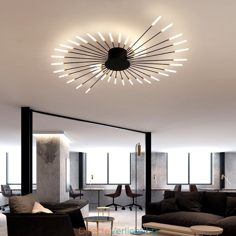 Moderne plafondlamp met inbouwmontage