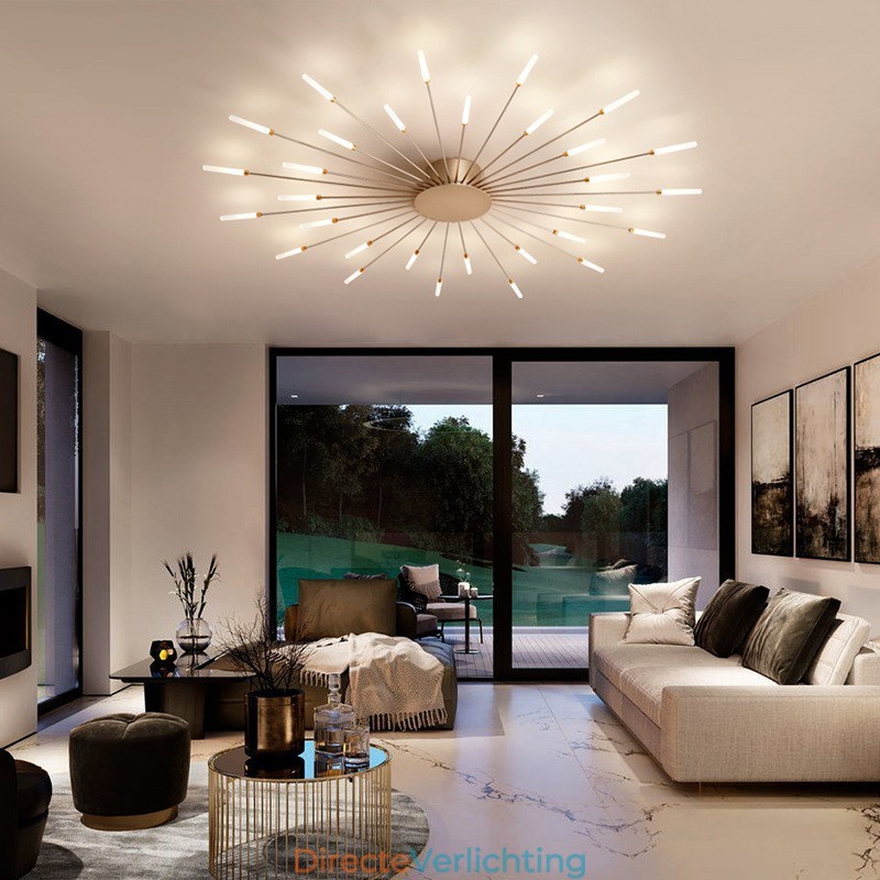 Moderne plafondlamp met inbouwmontage