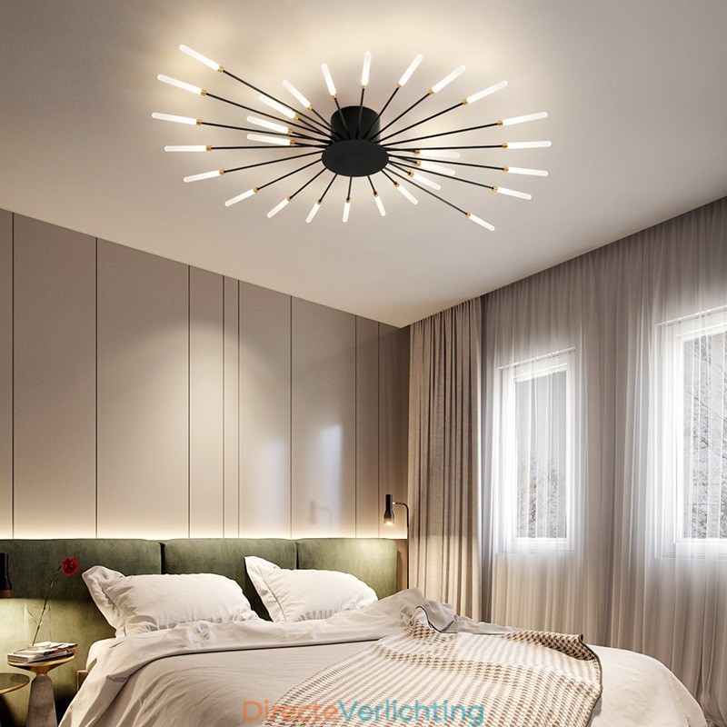 Moderne plafondlamp met inbouwmontage