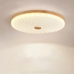 Nordic Ronde Eenvoudige Moderne Massief Houten Plafondlamp